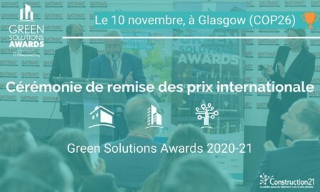 Revivez la cérémonie de remise des prix des Green Solutions Awards 2020-21 lors de la COP 26 à Glasgow