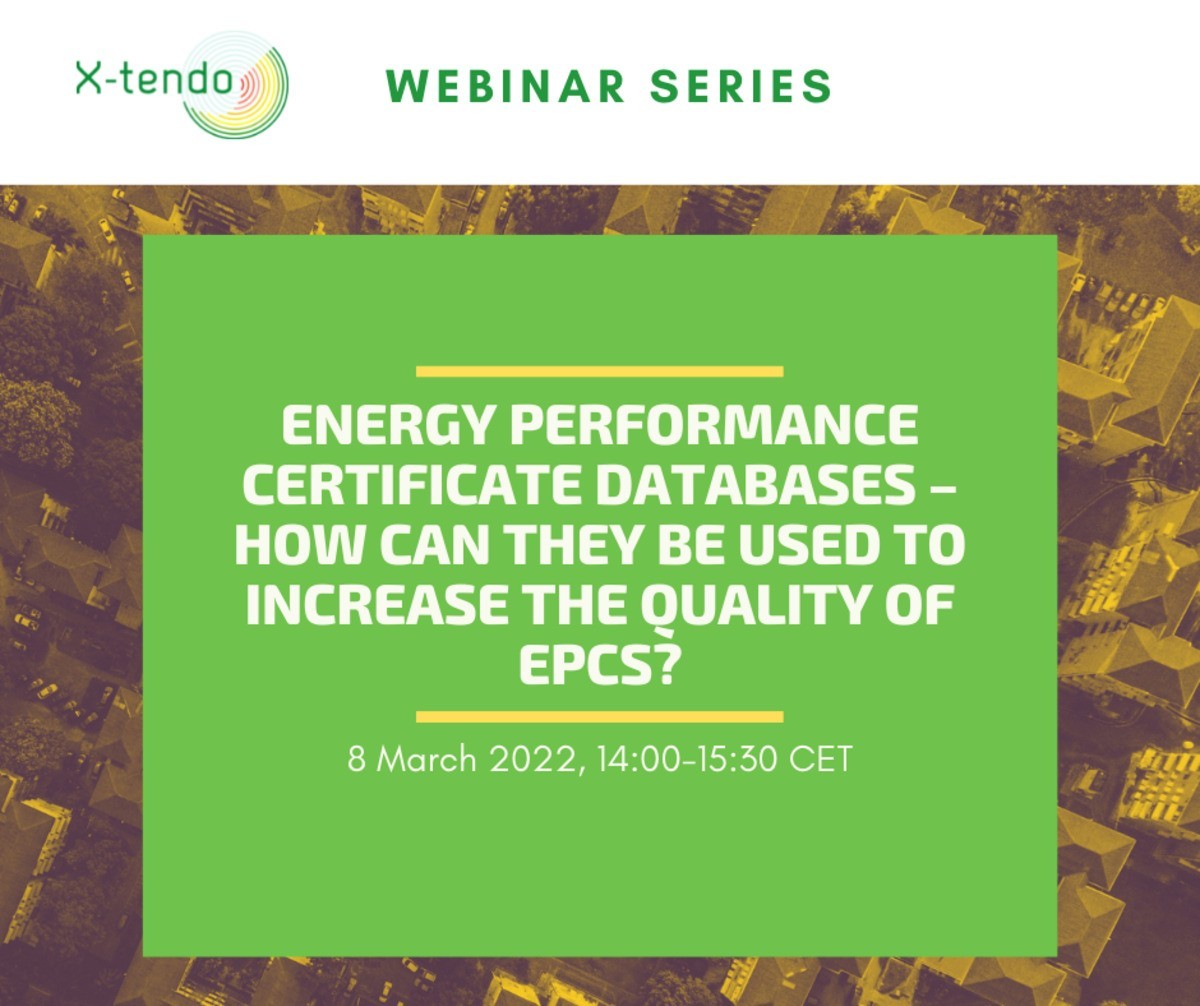 X-tendo webinar series: EPC databases – how can they be used to increase the quality of energy performance certificates?