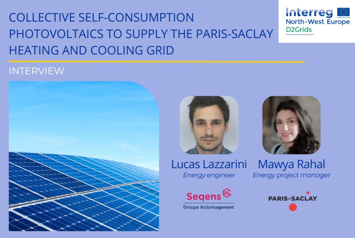 Collective self-consumption photovoltaics to supply the Paris-Saclay heating and cooling grid