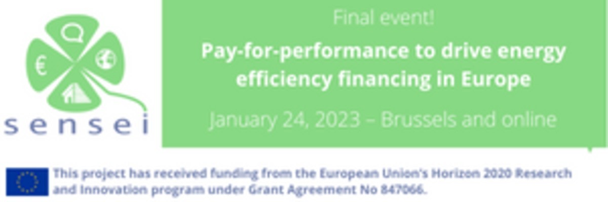 Pay-for-performance to drive energy efficiency financing in Europe: SENSEI final conference