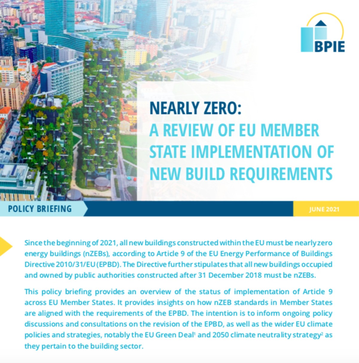 Nearly Zero: A review of EU Member State implementation of new build requirements