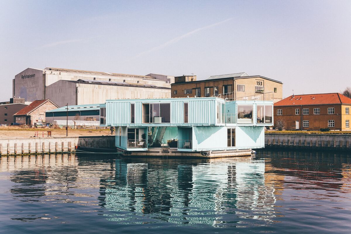 Sustainable shipping container homes offer cities unique green architecture