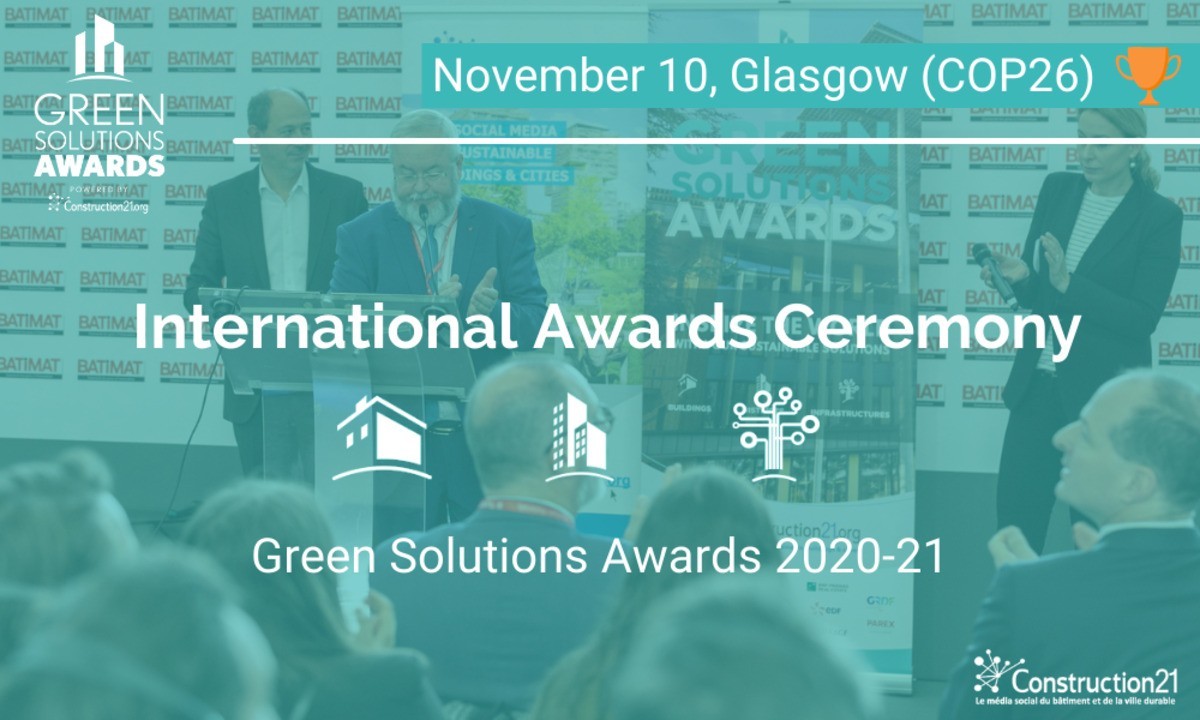 [Invitation] Register for the international ceremony of the Green Solutions Awards 2020-21 on November 10, in Glasgow, COP26