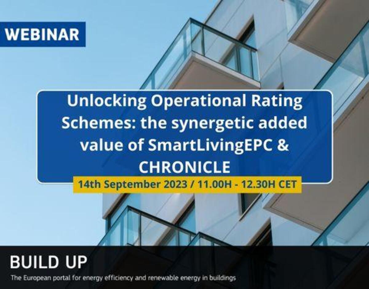 Webinar - unlocking operational rating schemes: the synergetic added value of SmartLivingEPC & CHRONICLE
