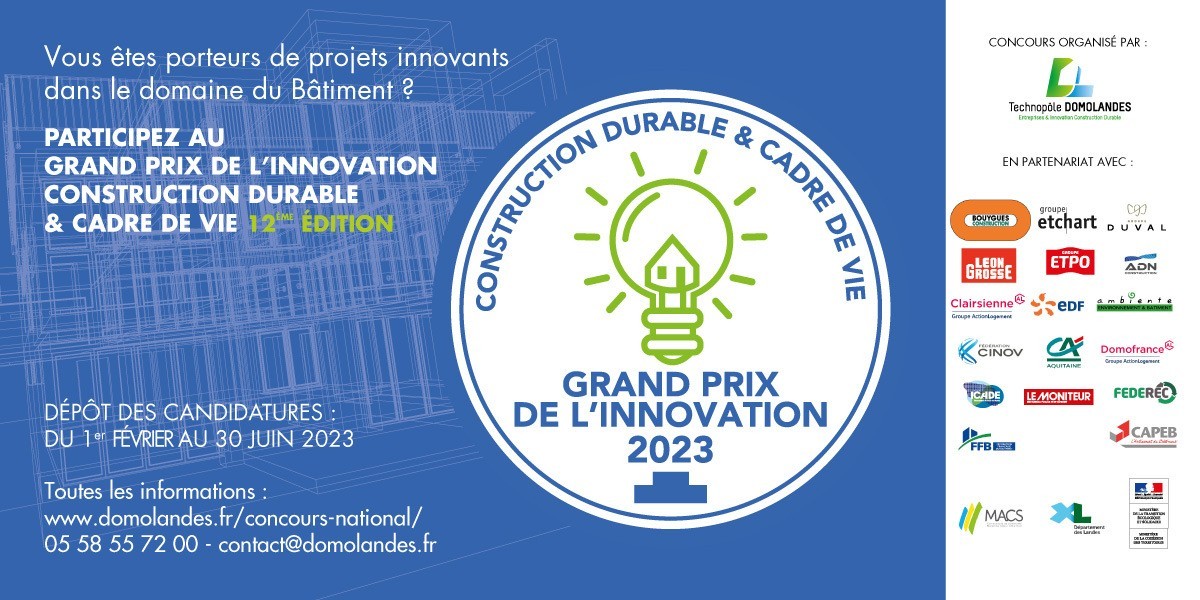 Grand Prix de l’Innovation Construction Durable & Cadre de vie 2023