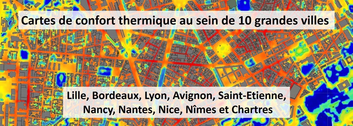 La carte des îlots de chaleur et de fraîcheur de 10 villes françaises