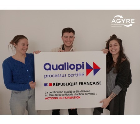  Agyre obtient la certification Qualiopi  pour ses activités de formation à l’économie circulaire