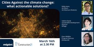 Cities against climate change: what actionable solutions?