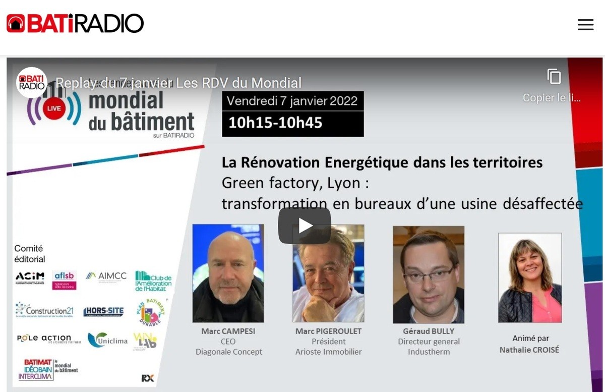 [Replay] Green factory, Lyon : transformation en bureaux d’une usine désaffectée / Rdv du Mondial