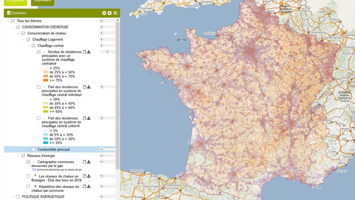 Énergie et logements : les premières cartes dynamiques disponibles sur la plate-forme de données CeremaData