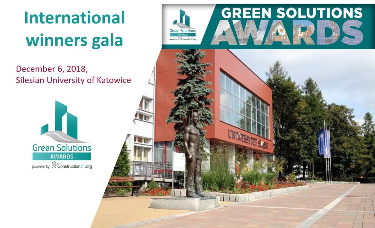 Assistez en direct à l’annonce des lauréats Green Solutions Awards 2018 à Katowice le 6 décembre