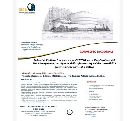 Sistemi di gestione integrati e appalti PNRR: convegno AICQ 2 dicembre 2022